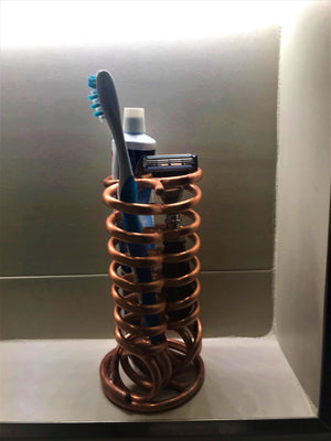 Double Copper Razor and Toothbrush Holder