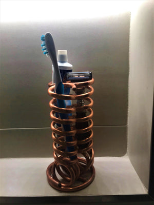 Double Copper Razor/Toothbrush Holder